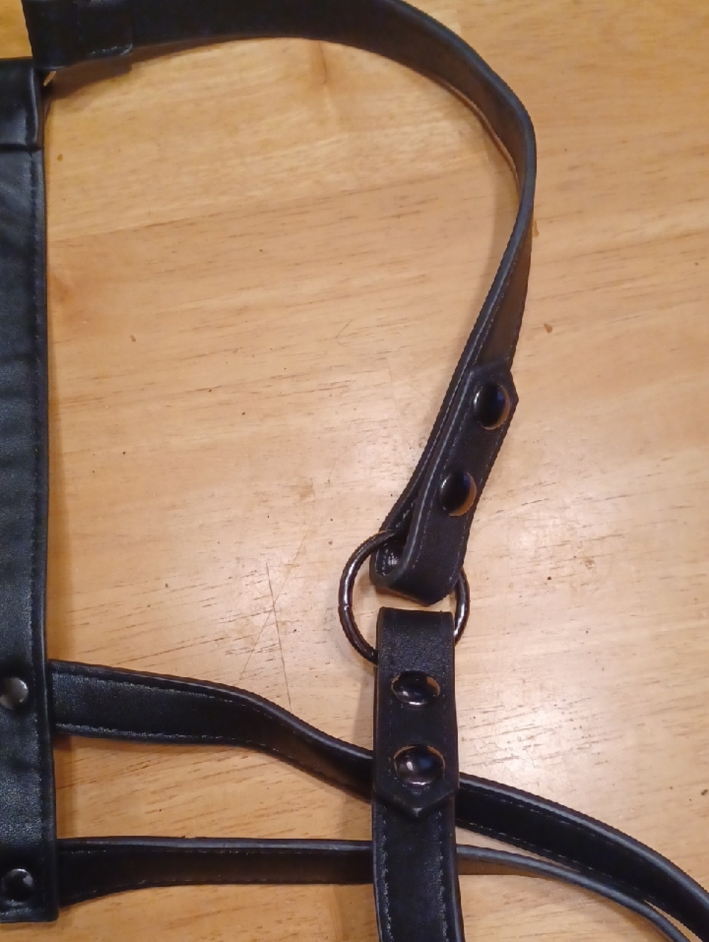 Killstar Black Leather Harness Suspenders Size XXL - Picture 6 of 8